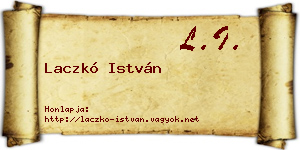 Laczkó István névjegykártya
